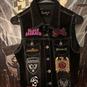 Custom Made Denim Battle Vest